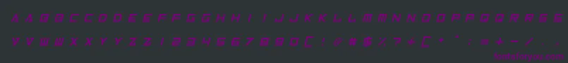 InversionzUnboxedItalic Font – Purple Fonts on Black Background