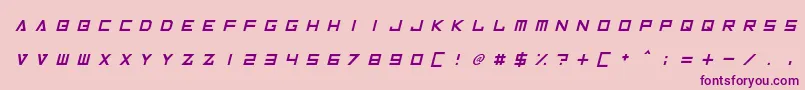 InversionzUnboxedItalic Font – Purple Fonts on Pink Background