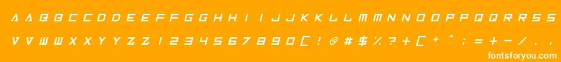 InversionzUnboxedItalic Font – White Fonts on Orange Background