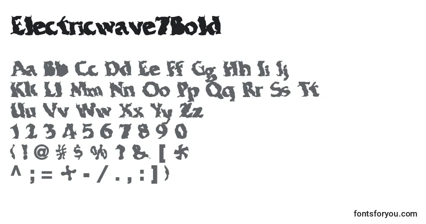 Шрифт Electricwave7Bold – алфавит, цифры, специальные символы