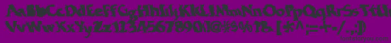 フォントElectricwave7Bold – 紫の背景に黒い文字