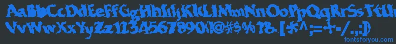 フォントElectricwave7Bold – 黒い背景に青い文字