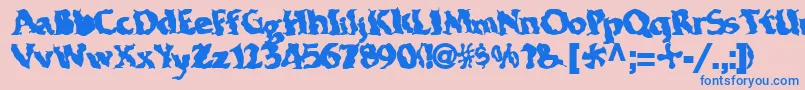 フォントElectricwave7Bold – ピンクの背景に青い文字