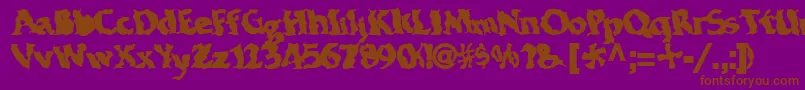 Electricwave7Bold-Schriftart – Braune Schriften auf violettem Hintergrund