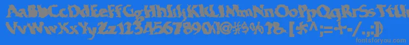 Electricwave7Bold-Schriftart – Graue Schriften auf blauem Hintergrund