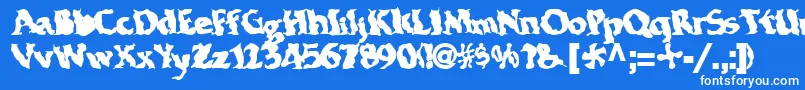 フォントElectricwave7Bold – 青い背景に白い文字