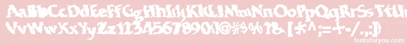 フォントElectricwave7Bold – ピンクの背景に白い文字