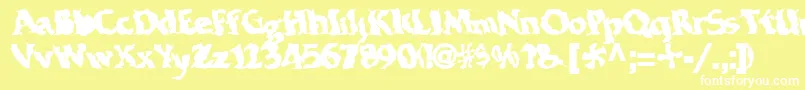 Electricwave7Bold Font – White Fonts on Yellow Background