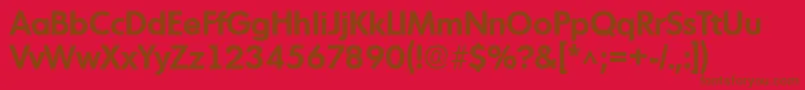 MontreallhBold Font – Brown Fonts on Red Background