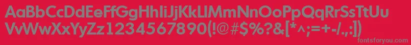 MontreallhBold Font – Gray Fonts on Red Background