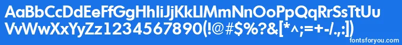 MontreallhBold Font – White Fonts on Blue Background
