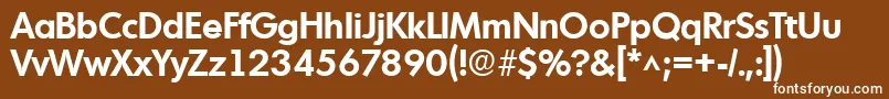 フォントMontreallhBold – 茶色の背景に白い文字