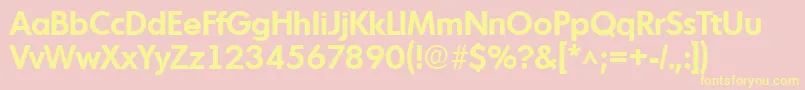 MontreallhBold Font – Yellow Fonts on Pink Background