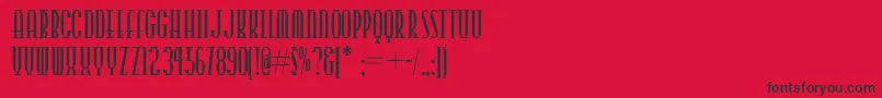 フォントPoints – 赤い背景に黒い文字