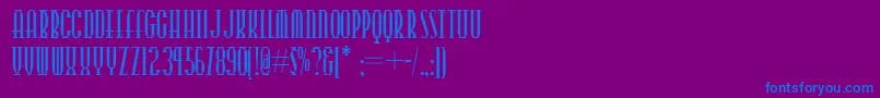 フォントPoints – 紫色の背景に青い文字