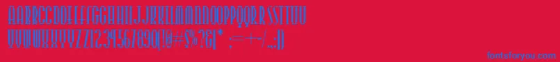 フォントPoints – 赤い背景に青い文字