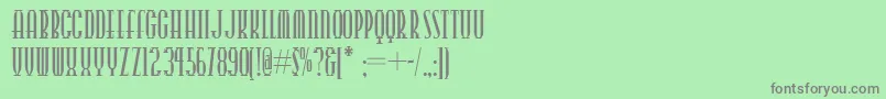 フォントPoints – 緑の背景に灰色の文字