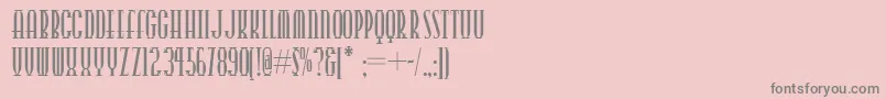 Points Font – Gray Fonts on Pink Background