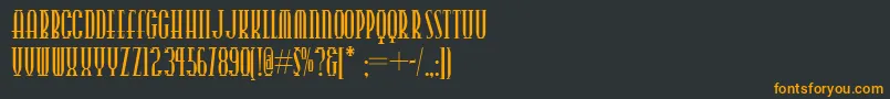 Шрифт Points – оранжевые шрифты на чёрном фоне