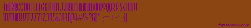 Points-Schriftart – Violette Schriften auf braunem Hintergrund