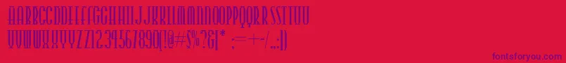 Points Font – Purple Fonts on Red Background