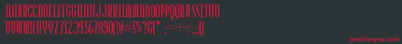 Points Font – Red Fonts on Black Background