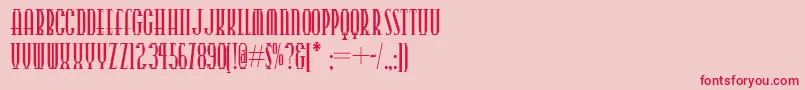 Points Font – Red Fonts on Pink Background