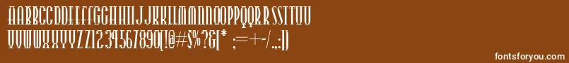 Points Font – White Fonts on Brown Background