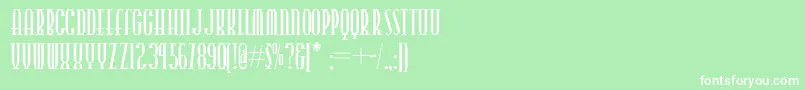 フォントPoints – 緑の背景に白い文字