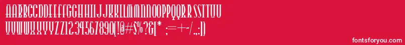 Points Font – White Fonts on Red Background