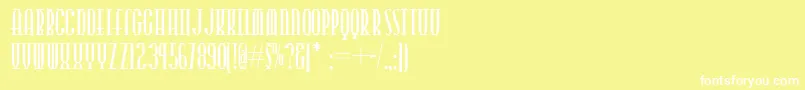 Points Font – White Fonts on Yellow Background