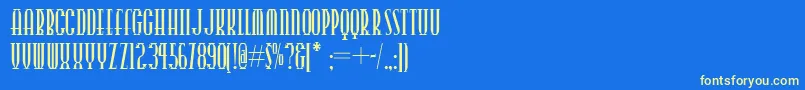 Шрифт Points – жёлтые шрифты на синем фоне