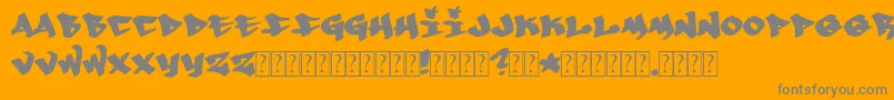 フォントWhoa – オレンジの背景に灰色の文字