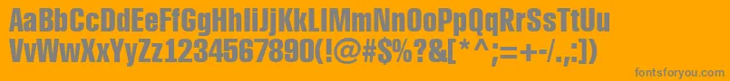 Rubric1 Font – Gray Fonts on Orange Background