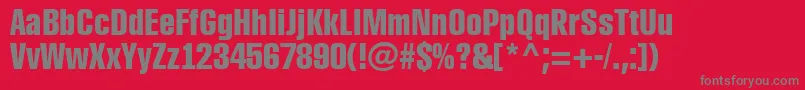 Rubric1 Font – Gray Fonts on Red Background