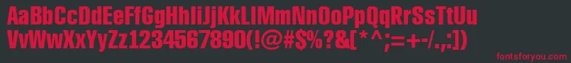 Rubric1 Font – Red Fonts on Black Background