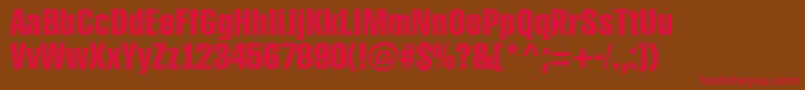 Rubric1 Font – Red Fonts on Brown Background