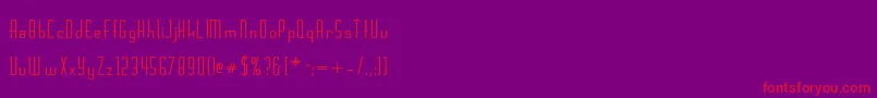 CalamaroBoldBold-Schriftart – Rote Schriften auf violettem Hintergrund