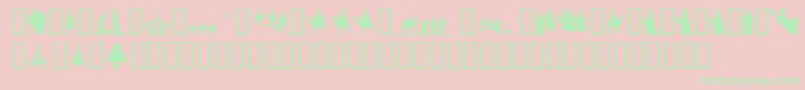 SlChristmasSilhouettes Font – Green Fonts on Pink Background