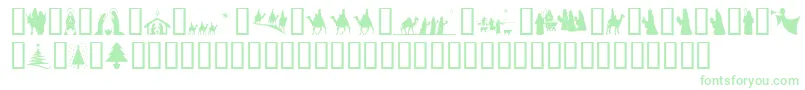 SlChristmasSilhouettes-Schriftart – Grüne Schriften