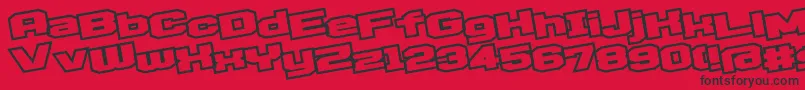 Police D3EgoistismOutlineLeaning – polices noires sur fond rouge
