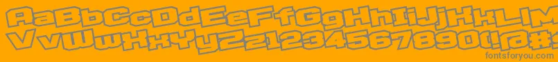 More about D3EgoistismOutlineLeaning Font D3EgoistismOutlineLeaning Font – Gray Fonts on Orange Background