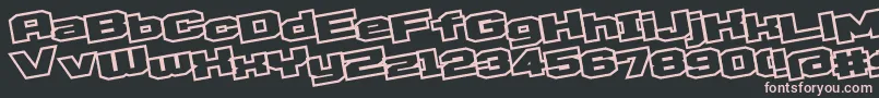 D3EgoistismOutlineLeaning Font – Pink Fonts on Black Background