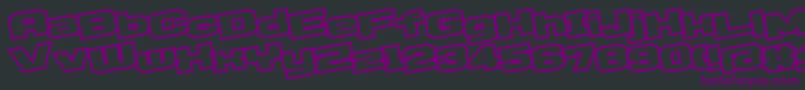 D3EgoistismOutlineLeaning Font – Purple Fonts on Black Background