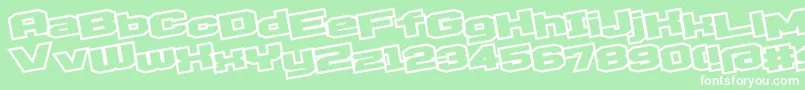 D3EgoistismOutlineLeaning Font – White Fonts on Green Background