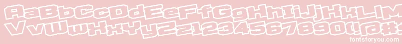 D3EgoistismOutlineLeaning Font – White Fonts on Pink Background