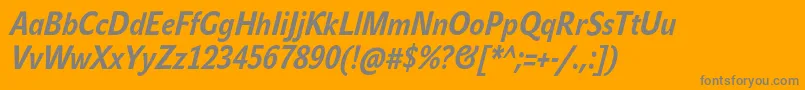 JohnsanscondTextProBoldItalic Font – Gray Fonts on Orange Background