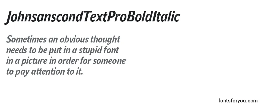 JohnsanscondTextProBoldItalic-fontti