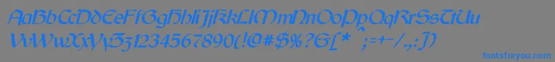 Police CyrodiilItalic – polices bleues sur fond gris