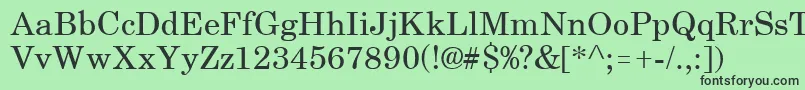SchoolbookRegular Font – Black Fonts on Green Background